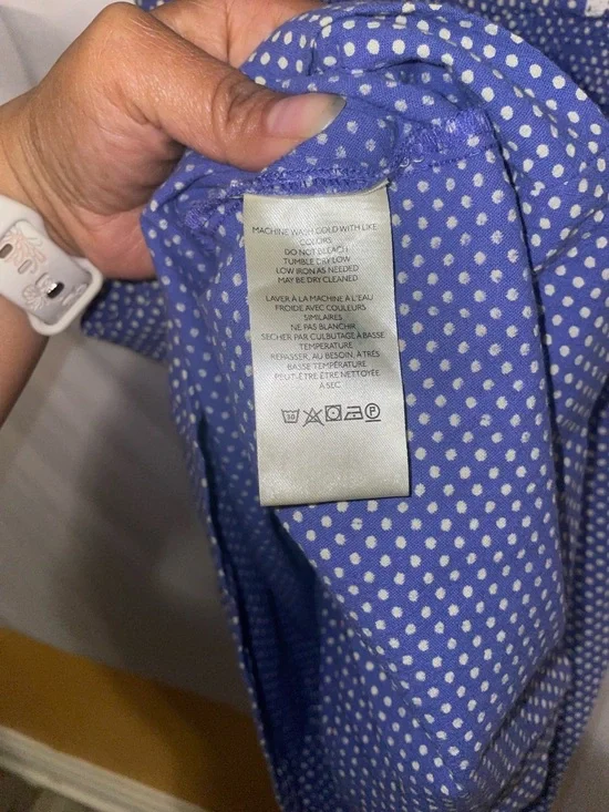 Free People Blue Polka Dot Puff Sleeve Mini Dress - Picture 6 of 8